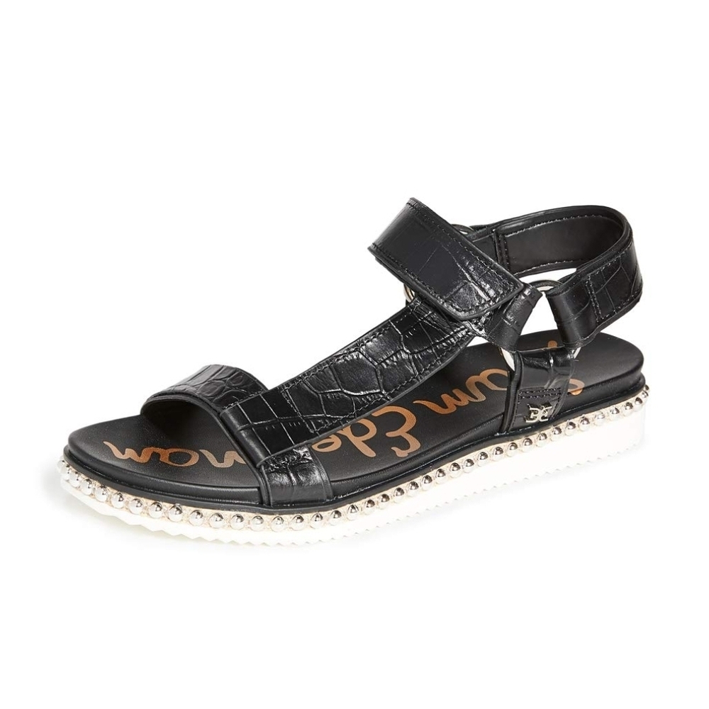 Sam Edelman Black Sandals with Adjustable Ankle Strap